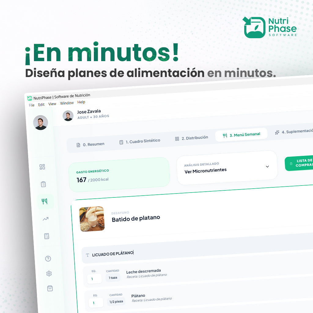 Software para nutriólogos (Pago único)